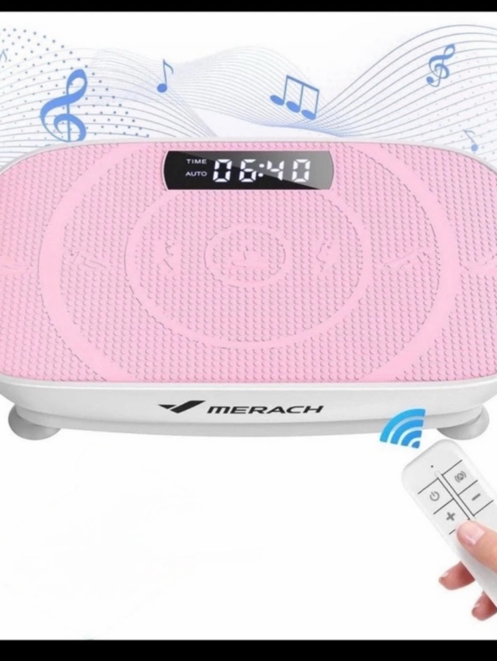 MERACH Vibration Plate Exercise Machine Pink & White
